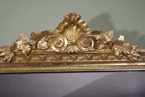 19TH CENTURY ENGLISH GILT LARGE OVERMANTLE MIRROR - ADDITIONAL PHOTO 2
