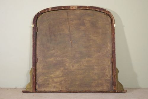 GILT LARGE ARCH TOP OVERMANTLE MIRROR - ADDITIONAL PHOTO 7