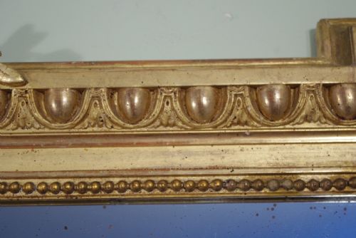FRENCH GILT LOUIS XVI STYLE LARGE OVERMANTLEWALL MIRROR - ADDITIONAL PHOTO 8
