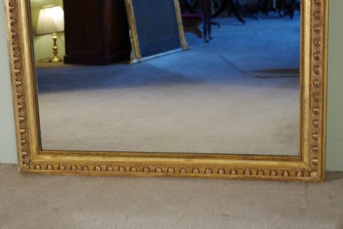 FRENCH GILT LOUIS XVI STYLE LARGE OVERMANTLEWALL MIRROR - ADDITIONAL PHOTO 9