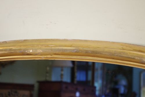 19TH CENTURY ENGLISH GILT ARCH TOP OVERMANTLE MIRROR - ADDITIONAL PHOTO 3