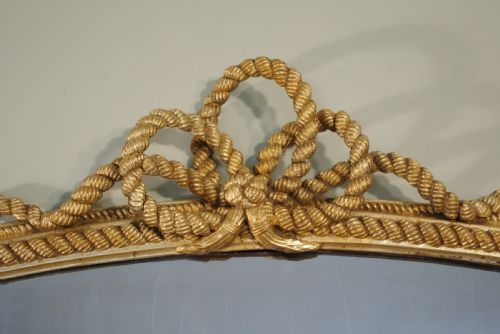 ENGLISH VICTORIAN GILT LARGE 'ROPE TWIST' OVERMANTLE MIRROR - ADDITIONAL PHOTO 3