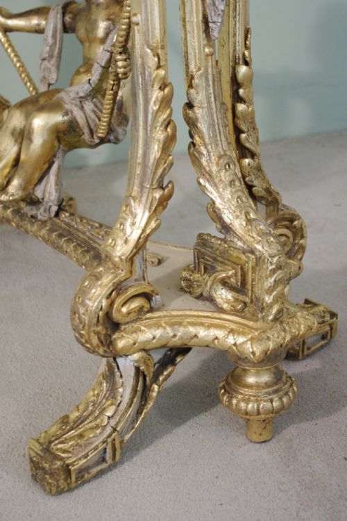 19TH CENTURY PAINTED AND PARCELGILT CHERUBPUTTO JARDENIEREPLANTER - ADDITIONAL PHOTO 7