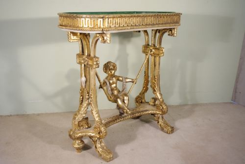 19TH CENTURY PAINTED AND PARCELGILT CHERUBPUTTO JARDENIEREPLANTER - ADDITIONAL PHOTO 11