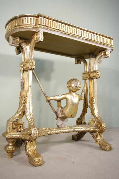 19TH CENTURY PAINTED AND PARCELGILT CHERUBPUTTO JARDENIEREPLANTER - ADDITIONAL PHOTO 13