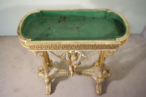 19TH CENTURY PAINTED AND PARCELGILT CHERUBPUTTO JARDENIEREPLANTER - ADDITIONAL PHOTO 14