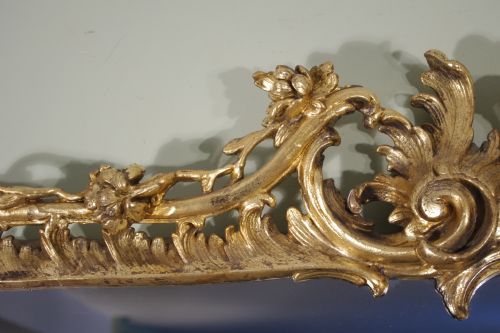 19TH CENTURY ENGLISH GILT LARGE OVERMANTLE MIRROR - ADDITIONAL PHOTO 9
