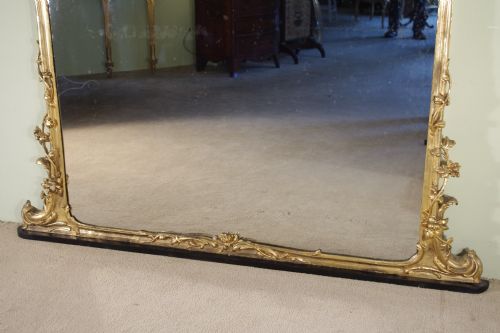 19TH CENTURY ENGLISH GILT LARGE OVERMANTLE MIRROR - ADDITIONAL PHOTO 10