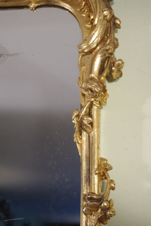 19TH CENTURY ENGLISH GILT LARGE OVERMANTLE MIRROR - ADDITIONAL PHOTO 13