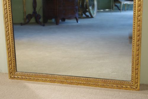 FRENCH LARGE GILT OVERMANTLEWALL MIRROR - ADDITIONAL PHOTO 5