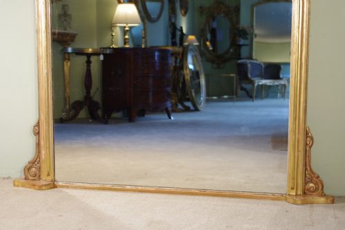 GILT LARGE OVERMANTLE MIRROR - ADDITIONAL PHOTO 8