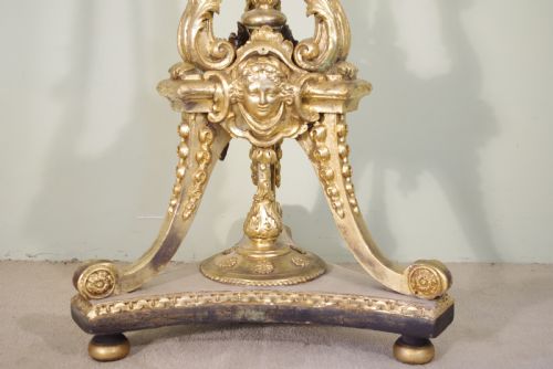 PAIR 19TH CENTURY PAINTED AND PARCELGILT TORCHERESPLANT STANDS - ADDITIONAL PHOTO 4