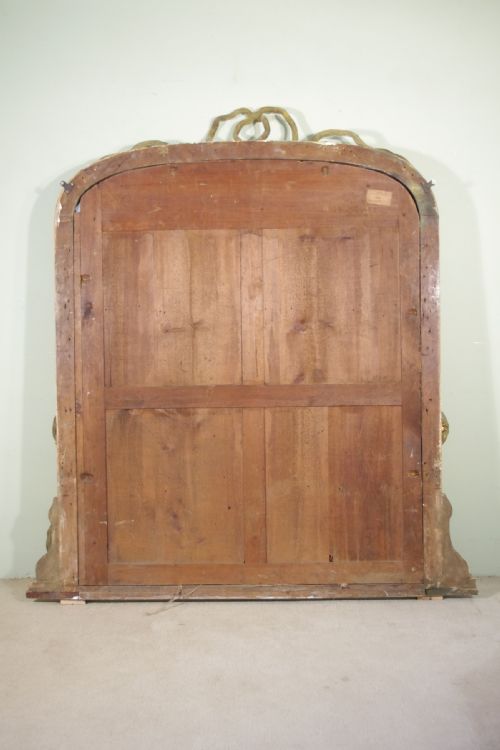 VICTORIAN GILT LARGE ARCH TOP OVERMANTLE MIRROR - ADDITIONAL PHOTO 11