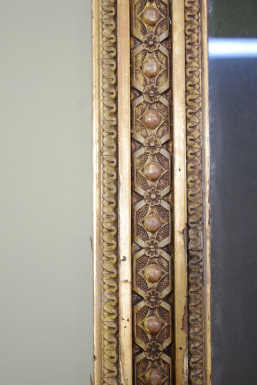 19TH CENTURY ENGLISH GILT LARGE OVERMANTLE MIRROR - ADDITIONAL PHOTO 10