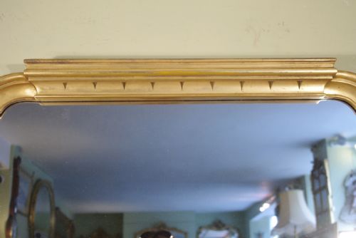 ENGLISH VICTORIAN GILT LARGE OVERMANTLE MIRROR - ADDITIONAL PHOTO 9