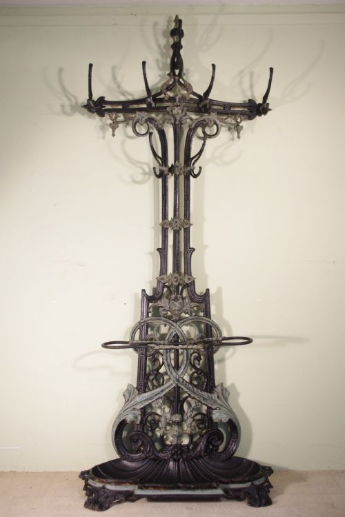 art nouveau cast iron hall stand - CATEGORY: ANTIQUE FURNITURE - DATED 1900