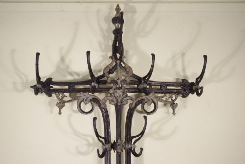 ART NOUVEAU CAST IRON HALL STAND - ADDITIONAL PHOTO 3