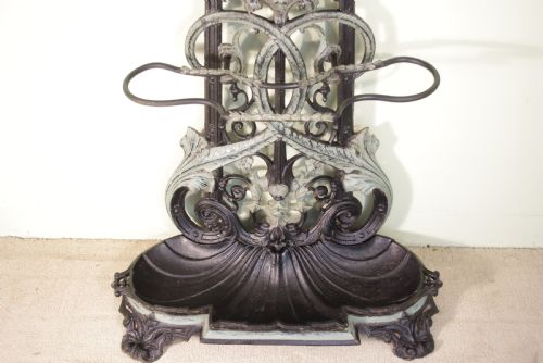 ART NOUVEAU CAST IRON HALL STAND - ADDITIONAL PHOTO 6