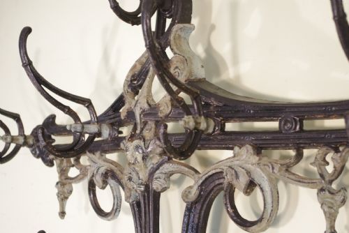 ART NOUVEAU CAST IRON HALL STAND - ADDITIONAL PHOTO 11