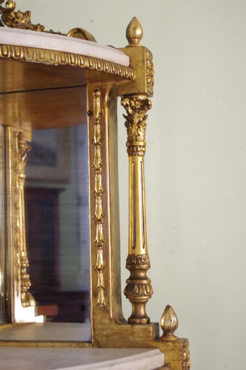 19TH CENTURY GILT CORNER WHATNOTDISPLAY STAND - ADDITIONAL PHOTO 6
