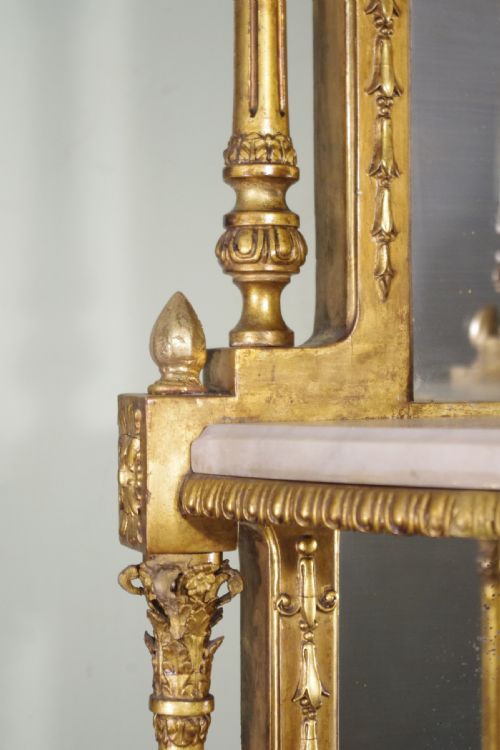 19TH CENTURY GILT CORNER WHATNOTDISPLAY STAND - ADDITIONAL PHOTO 9