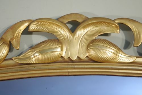 LARGE GILTGILTWOOD ARCH TOP OVERMANTLE MIRROR - ADDITIONAL PHOTO 3