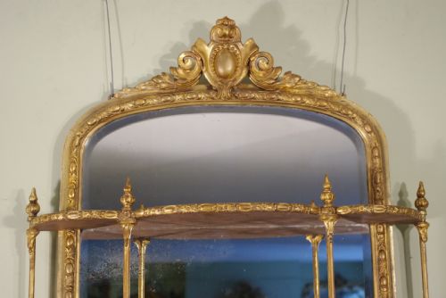 ENGLISH VICTORIAN GILT MIRRORED WALL DISPLAY SHELVESBRACKETS - ADDITIONAL PHOTO 1
