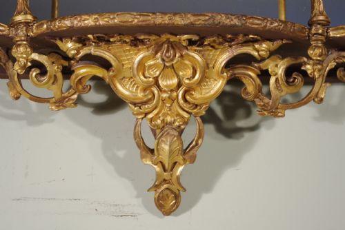 ENGLISH VICTORIAN GILT MIRRORED WALL DISPLAY SHELVESBRACKETS - ADDITIONAL PHOTO 4
