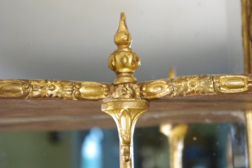 ENGLISH VICTORIAN GILT MIRRORED WALL DISPLAY SHELVESBRACKETS - ADDITIONAL PHOTO 7