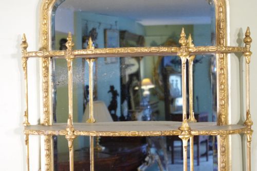 ENGLISH VICTORIAN GILT MIRRORED WALL DISPLAY SHELVESBRACKETS - ADDITIONAL PHOTO 8