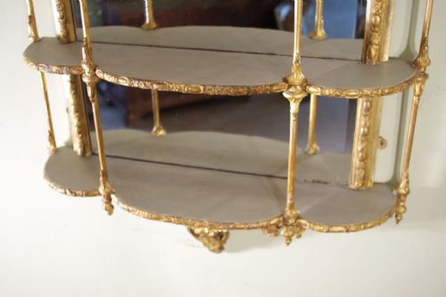 ENGLISH VICTORIAN GILT MIRRORED WALL DISPLAY SHELVESBRACKETS - ADDITIONAL PHOTO 10