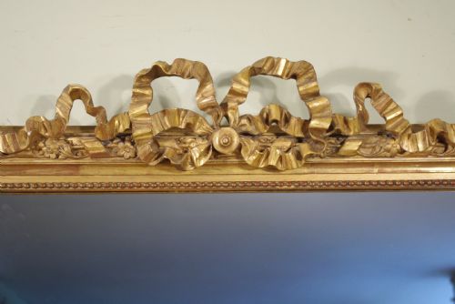 PAIR FRENCH GILT LARGE OVERMANTLE MIRRORS - ADDITIONAL PHOTO 5