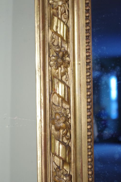 PAIR FRENCH GILT LARGE OVERMANTLE MIRRORS - ADDITIONAL PHOTO 10