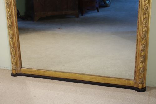 PAIR FRENCH GILT LARGE OVERMANTLE MIRRORS - ADDITIONAL PHOTO 12