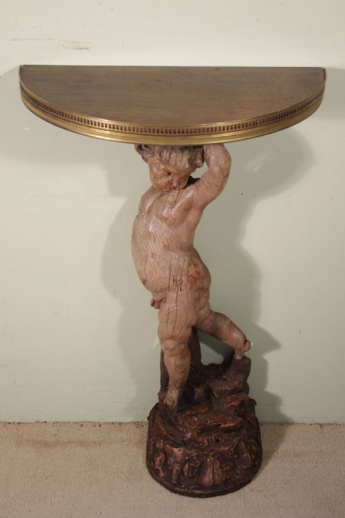 19TH CENTURY PUTTOCHERUB CONSOLE TABLE - ADDITIONAL PHOTO 7