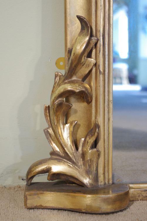 VICTORIAN GILT LARGE ARCH TOP OVERMANTLE MIRROR - ADDITIONAL PHOTO 5