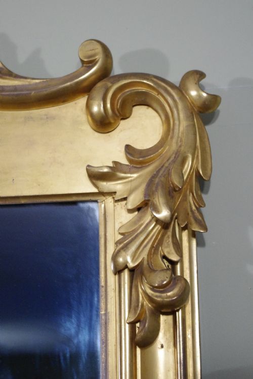 VICTORIAN GILTGILTWOOD LARGE OVERMANTLE MIRROR - ADDITIONAL PHOTO 3