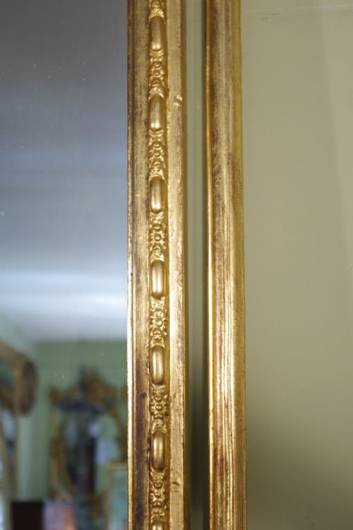 19TH CENTURY ENGLISH GILT LARGE OVERMANTLE MIRROR - ADDITIONAL PHOTO 7