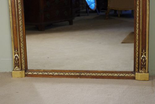 FRENCH PARCELGILT LARGE OVERMANTLE MIRROR WITH CHERUBPUTTO CRESTING - ADDITIONAL PHOTO 9