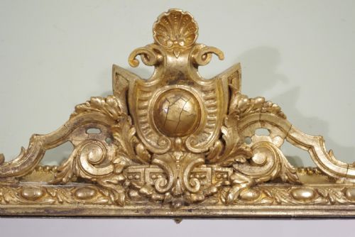 19TH CENTURY ENGLISH GILT LARGE OVERMANTLE MIRROR - ADDITIONAL PHOTO 3