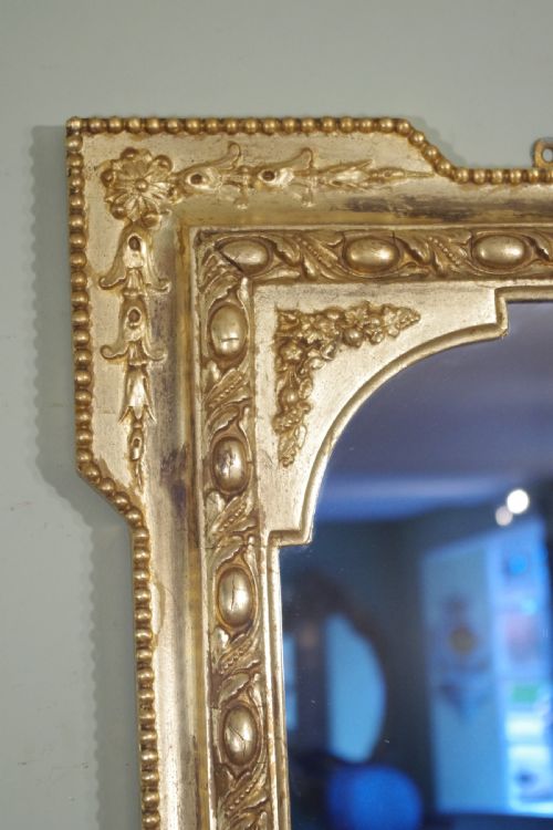 19TH CENTURY ENGLISH GILT LARGE OVERMANTLE MIRROR - ADDITIONAL PHOTO 4