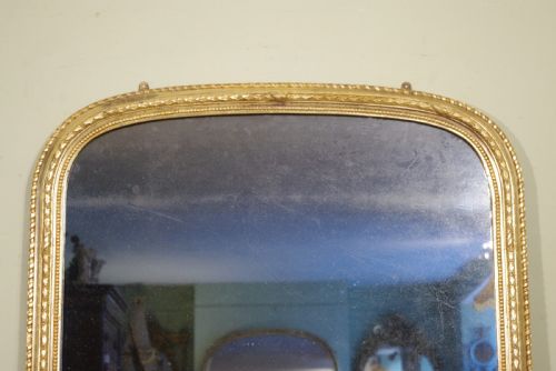 GILT LARGE ARCH TOP OVERMANTLE MIRROR - ADDITIONAL PHOTO 1
