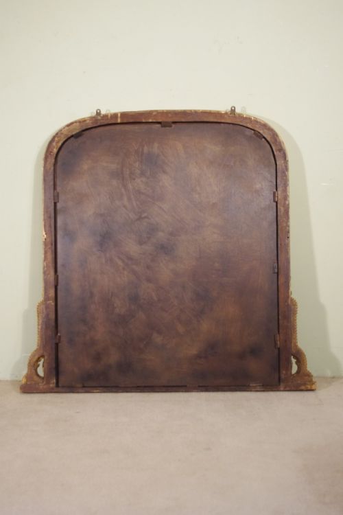 GILT LARGE ARCH TOP OVERMANTLE MIRROR - ADDITIONAL PHOTO 8