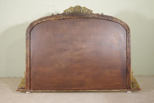 VICTORIAN GILT LARGE ARCH TOP OVERMANTLE MIRROR - ADDITIONAL PHOTO 9