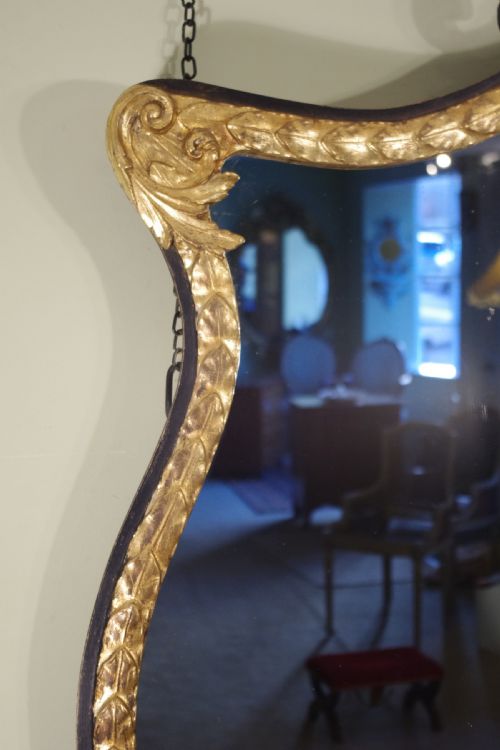 VICTORIAN EBONISED AND PARCELGILT LARGE OVERMANTLEWALL MIRROR - ADDITIONAL PHOTO 2