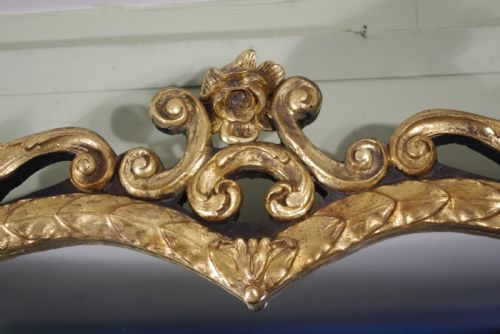 VICTORIAN EBONISED AND PARCELGILT LARGE OVERMANTLEWALL MIRROR - ADDITIONAL PHOTO 4