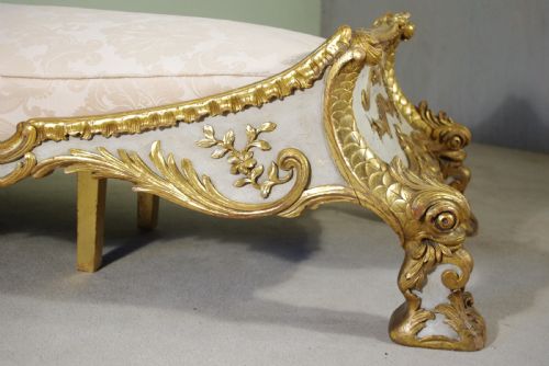 19TH CENTURY GILT CHAISE LONGUE DAY BED - ADDITIONAL PHOTO 7