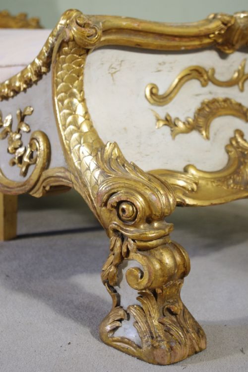 19TH CENTURY GILT CHAISE LONGUE DAY BED - ADDITIONAL PHOTO 8