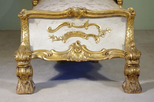19TH CENTURY GILT CHAISE LONGUE DAY BED - ADDITIONAL PHOTO 11