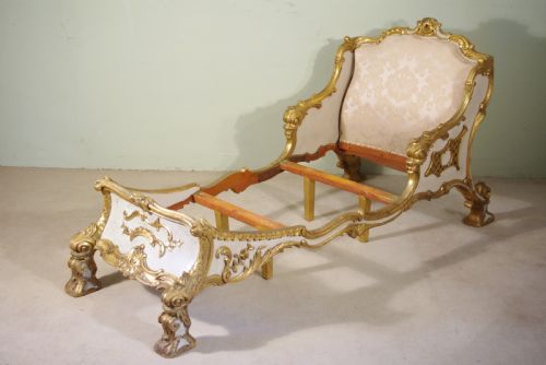 19TH CENTURY GILT CHAISE LONGUE DAY BED - ADDITIONAL PHOTO 16